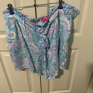Lilly Pulitzer Blue and Pink Paisley Women Shorts